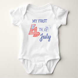 Mijn eerste vierde van juli sterft stapes Red Blue Romper