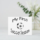 Mijn eerste voetbalseizoen briefkaart (Staand voorkant)