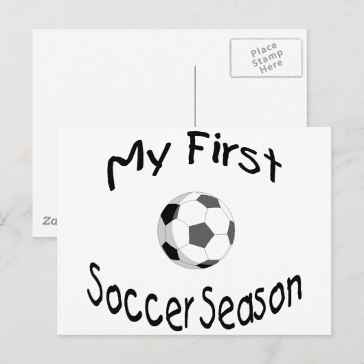 Mijn eerste voetbalseizoen briefkaart (Voorkant / Achterkant)