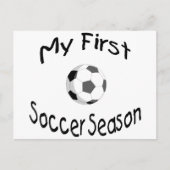 Mijn eerste voetbalseizoen briefkaart (Voorkant)