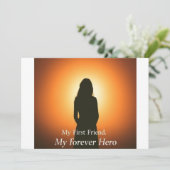 Mijn eerste vriend, mijn eeuwige held | oprecht kaart (Staand voorkant)
