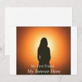 Mijn eerste vriend, mijn eeuwige held | oprecht kaart (Voorkant / Achterkant)
