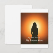 Mijn eerste vriend, mijn eeuwige held | oprecht kaart (Voorkant / Achterkant)