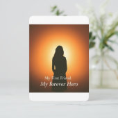 Mijn eerste vriend, mijn eeuwige held | oprecht kaart (Staand voorkant)