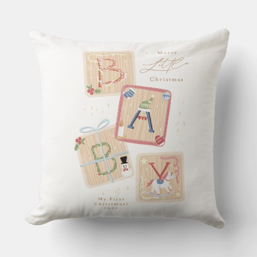 Mijn eerste vrolijke kerst baby's geboorte vakanti kussen (Voorkant)