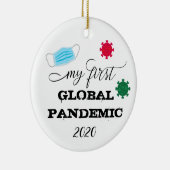 Mijn eerste wereldwijde pandemie 2020 keramisch ornament (Rechts)