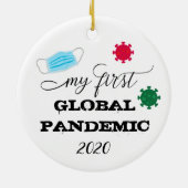 Mijn eerste wereldwijde pandemie 2020 keramisch ornament (Achterkant)