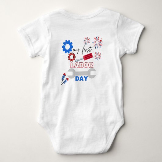 Mijn eerste werkdag romper (Achterkant)