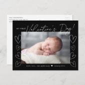 Mijn eerste zwarte foto van het Manuscript van Val Feestdagenkaart (Voorkant / Achterkant)