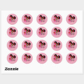 Mijn eerste zwarte Valentijnsdag Ronde Sticker (Vel)