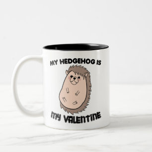 Mijn egel is mijn Valentijn Tweekleurige Koffiemok
