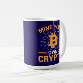 Mijn Eigen Crypto Bitcoin Mining, BTC Koffiemok (Voorkant rechts)