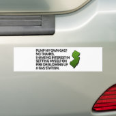 Mijn eigen gas pompen? Geen Bedankt. Bumpersticker (Op auto)