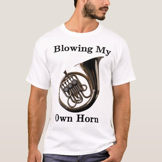 Mijn eigen hoorn T-shirt blazen (Voorkant)