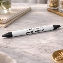 Mijn eigen kleine bedrijf runnen zwarte inkt pen