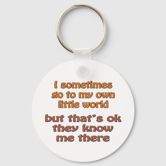 Mijn eigen kleine wereld sleutelhanger (Achterkant)