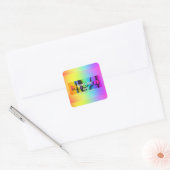 Mijn Eigen Logo Regenboog Makelaar Onderneming Vierkante Sticker (Envelop)