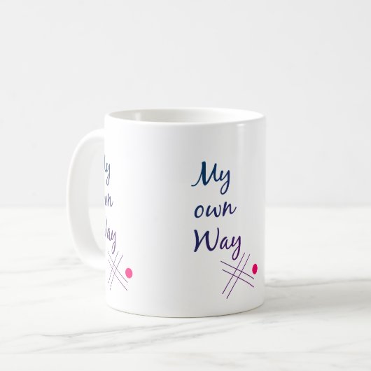 Mijn Eigen Manier Typografie Koffiemok (Voorkant links)
