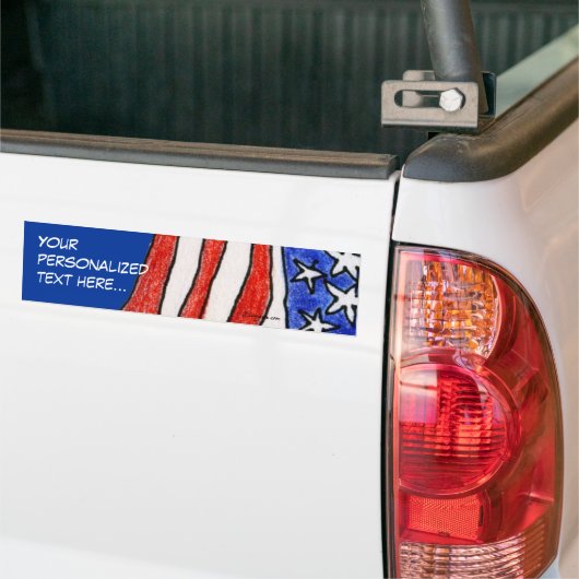 Mijn eigen patriottische Bumpersticker maken (Op Truck)