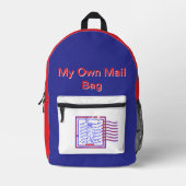 Mijn eigen postzak terug naar school bedrukte rugzak (Voorkant)