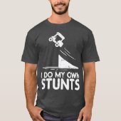 Mijn eigen Stunts Golf Cart Funny Broken Bone T-shirt (Voorkant)