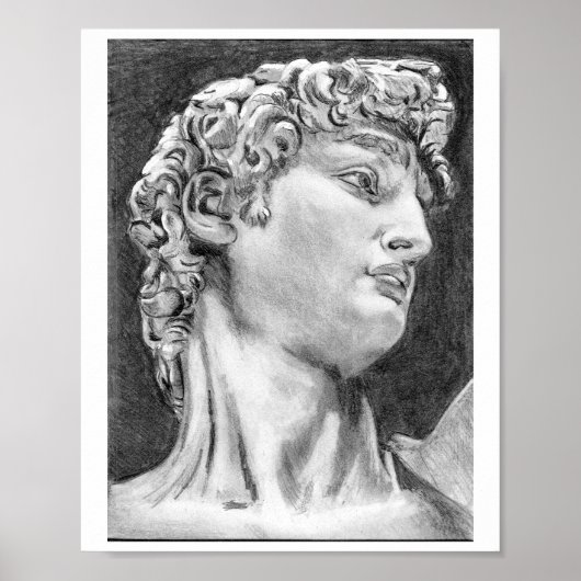 Mijn eigen tekening DAVID na Michelangelo Art Post Poster (Voorkant)