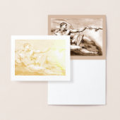 Mijn eigen tekening van de Adam van Michelangelo  Folie Kaarten (Display)