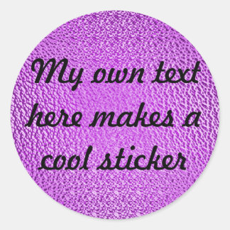 Mijn eigen tekst hier ba1ddc Deep Bright Paarse Ronde Sticker