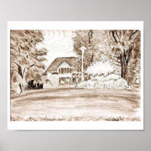 Mijn eigen Uitzicht met groot Poster voor drijvend