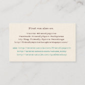 Mijn eigen Visitekaartje (Achterkant)