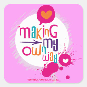 Mijn eigen weg maken vierkante sticker