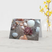 Mijn eigen Wenskaart Privé Beach Kaart (Gele Bloem)