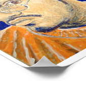 Mijn eigen zelfportret (oranje, blauw, wit) Poster (Hoek)