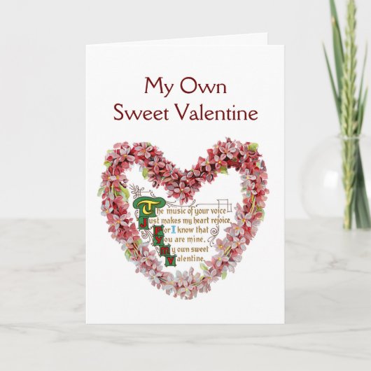 Mijn eigen zoete Valentijn Feestdagen Kaart (Voorkant)