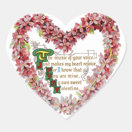 Mijn eigen zoete Valentijn Hart Sticker (Voorkant)