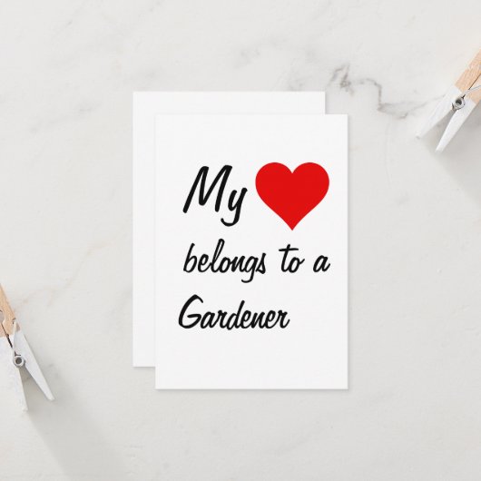Mijn eigendom van een Gardener Kaart (Voorkant / Achterkant in situ)