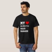 Mijn eigendom van een Verkoopmanager T-Shirt (Voorkant volledig)