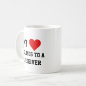 Mijn eigendom van een zorgverlener koffiemok (Voorkant links)
