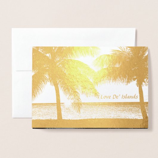 Mijn eiland liefde folie kaarten (Voorkant met envelop)