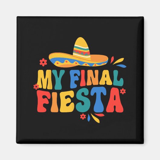 Mijn Eindfeest Bruid Groovy Meisje-achtig Afscheid Magneet (Voorkant)