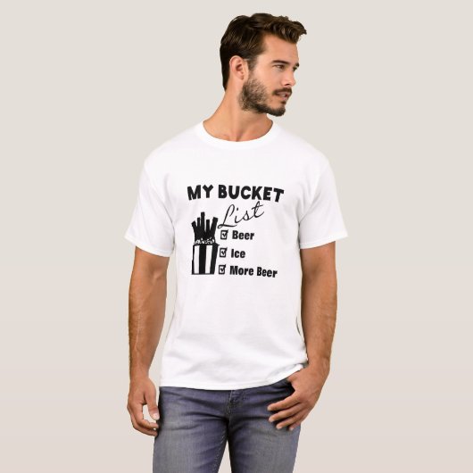 Mijn emmer-lijst bevat meer bier grappige pap boyv t-shirt (Voorkant volledig)