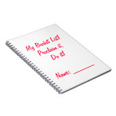 Mijn emmerlijst!  Roep het uit, Doe het! Notitieboek (Rechterzijde)