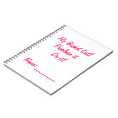 Mijn emmerlijst!  Roep het uit, Doe het! Notitieboek (Linkerzijde)