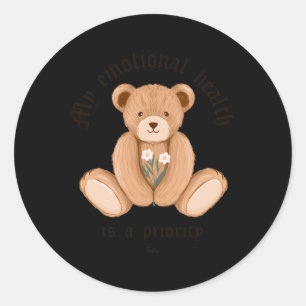 Mijn emotionele gezondheid is een prioriteit vanda ronde sticker