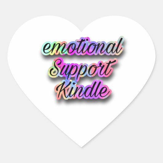 Mijn emotionele steun Kindle Hart Sticker (Voorkant)