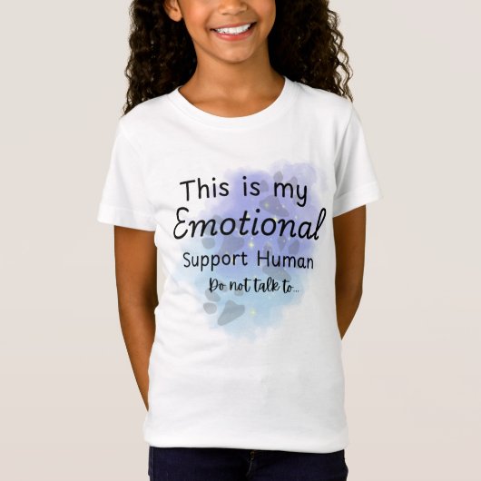 Mijn emotionele steun Menselijk Grappig T-shirt (Voorkant)