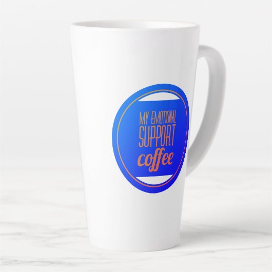Mijn emotionele steunkoffie latte mok (Rechterhoek)