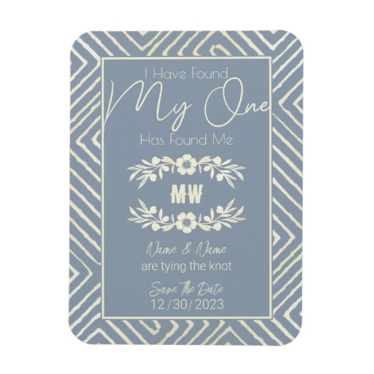 MIJN ENE heeft me Dusty Blue Tribal African gevond Magneet (Verticaal)