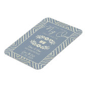 MIJN ENE heeft me Dusty Blue Tribal African gevond Magneet (Linkerzijde)