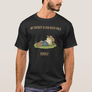 Mijn energie is alleen voor dutjes Kikker Cowboy M T-shirt